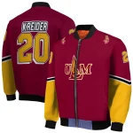 custom louisiana monroe warhawks chevron style red bomber jacket best selling