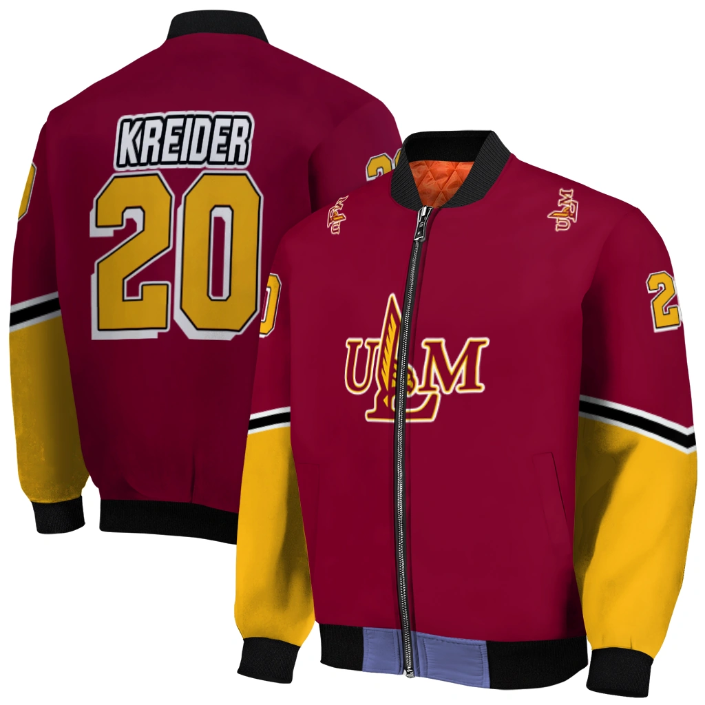custom louisiana monroe warhawks chevron style red bomber jacket best selling custom louisiana monroe warhawks chevron style red bomber jacket best selling