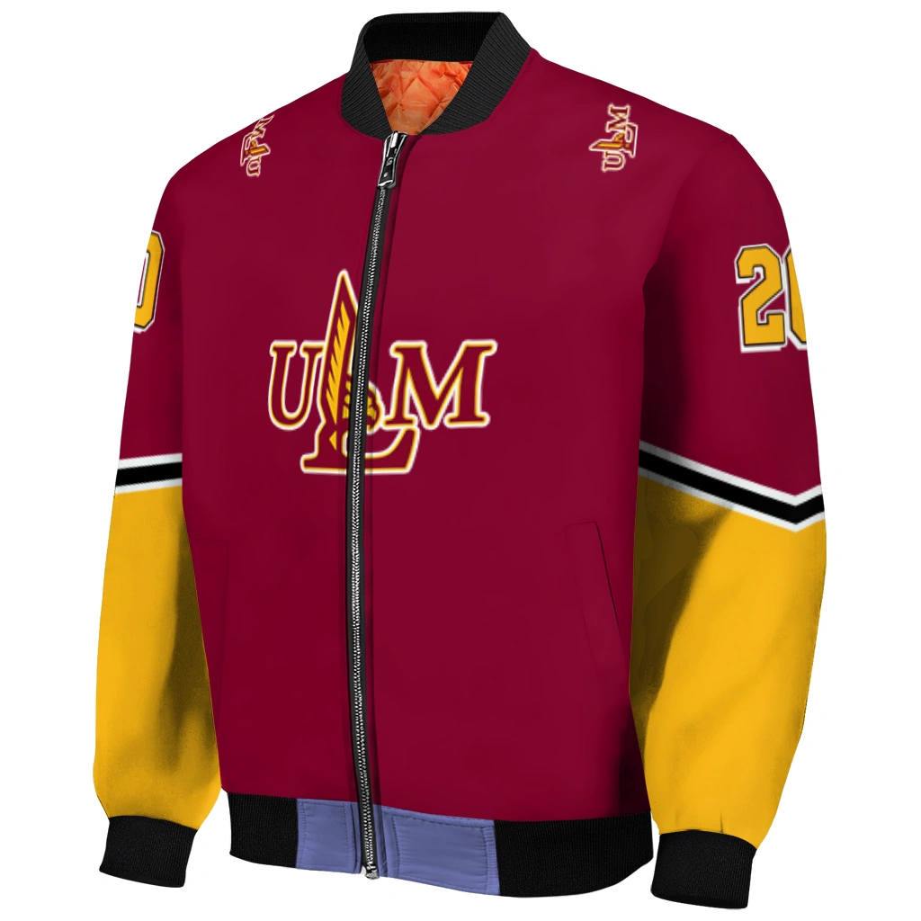 custom louisiana monroe warhawks chevron style red bomber jacket fashion forward custom louisiana monroe warhawks chevron style red bomber jacket fashion forward
