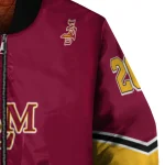 custom louisiana monroe warhawks chevron style red bomber jacket best selling
