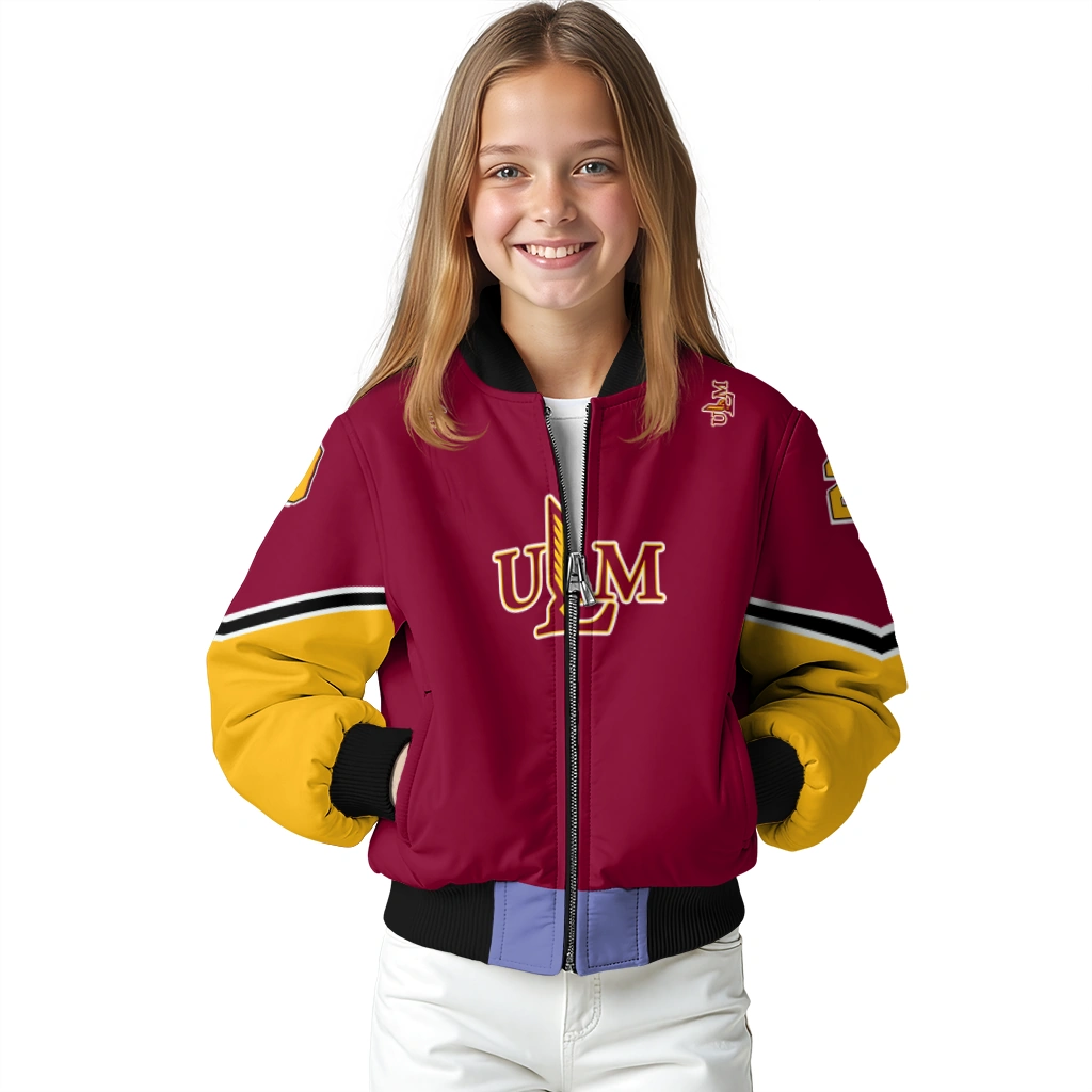 custom louisiana monroe warhawks chevron style red bomber jacket top rated custom louisiana monroe warhawks chevron style red bomber jacket top rated