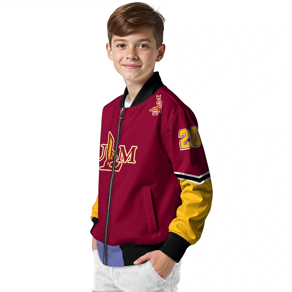 custom louisiana monroe warhawks chevron style red bomber jacket trendy custom louisiana monroe warhawks chevron style red bomber jacket trendy