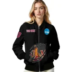 custom louisiana monroe warhawks claw shred black bomber jacket best selling