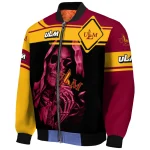 custom louisiana monroe warhawks reaper hands red black bomber jacket best selling