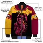 custom louisiana monroe warhawks reaper hands red black bomber jacket best selling