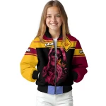 custom louisiana monroe warhawks reaper hands red black bomber jacket best selling