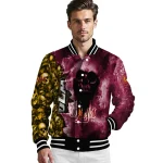 custom louisiana monroe warhawks skull cluster red varsity jacket best selling