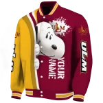 custom louisiana monroe warhawks snoopy head red varsity jacket best selling