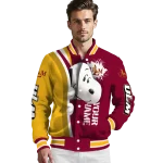 custom louisiana monroe warhawks snoopy head red varsity jacket best selling