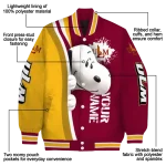 custom louisiana monroe warhawks snoopy head red varsity jacket best selling