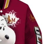 custom louisiana monroe warhawks snoopy head red varsity jacket best selling