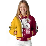 custom louisiana monroe warhawks snoopy head red varsity jacket best selling