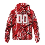 custom louisiana ragin cajuns brushstroke pattern red windbreaker jacket best selling