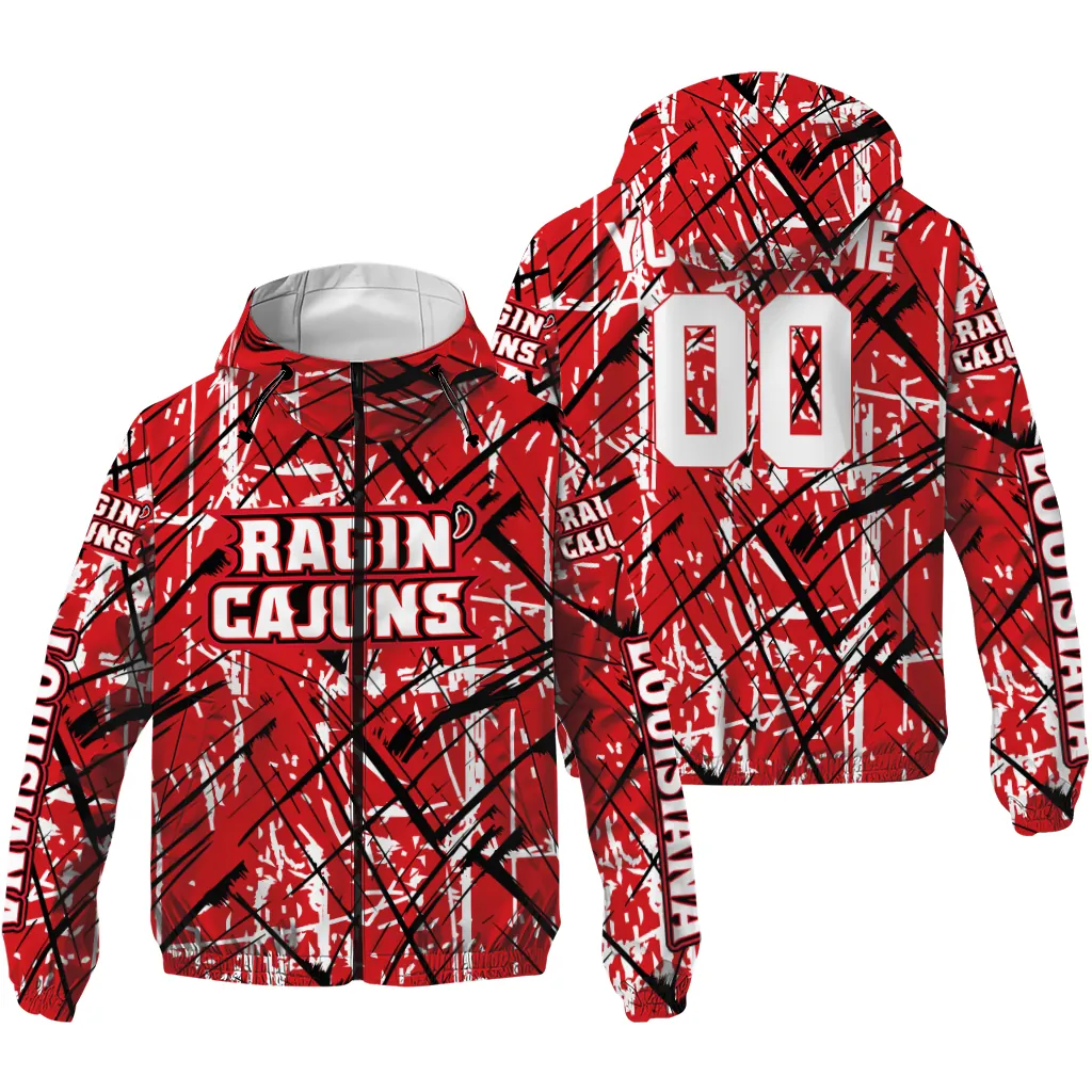 custom louisiana ragin cajuns brushstroke pattern red windbreaker jacket high quality custom louisiana ragin cajuns brushstroke pattern red windbreaker jacket high quality