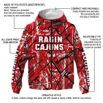 custom louisiana ragin cajuns brushstroke pattern red windbreaker jacket best selling