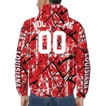 custom louisiana ragin cajuns brushstroke pattern red windbreaker jacket best selling