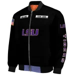 custom lsu tigers american flag skull black bomber jacket best selling