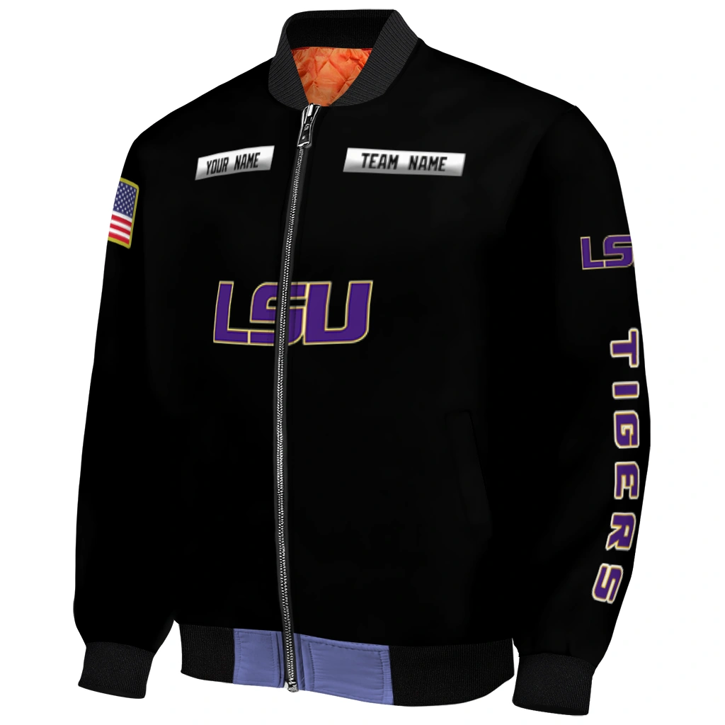 custom lsu tigers american flag skull black bomber jacket fashion forward custom lsu tigers american flag skull black bomber jacket fashion forward