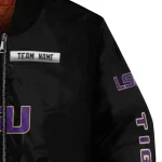 custom lsu tigers american flag skull black bomber jacket best selling