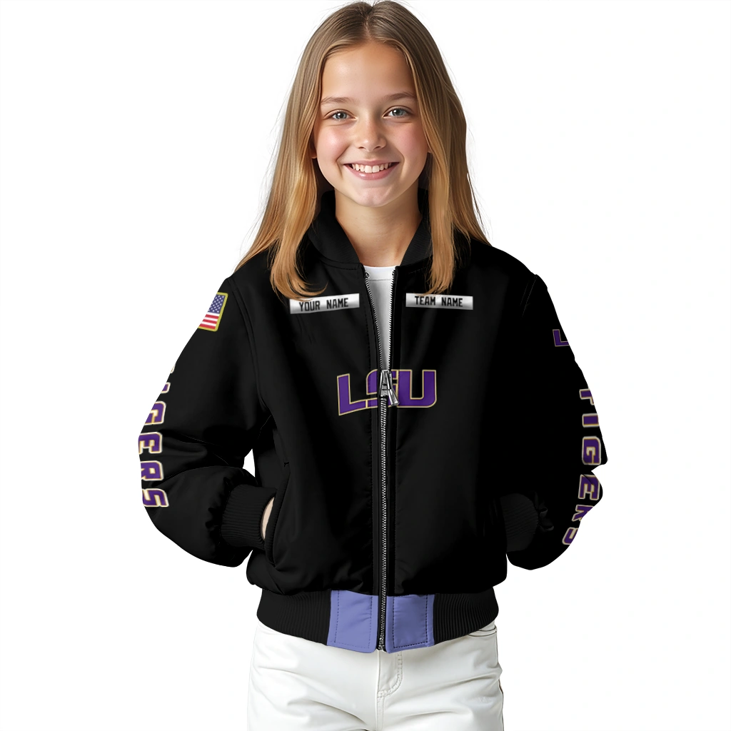 custom lsu tigers american flag skull black bomber jacket top rated custom lsu tigers american flag skull black bomber jacket top rated