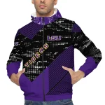 custom lsu tigers arrow matrix purple black windbreaker jacket best selling