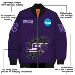 custom lsu tigers claw mark purple bomber jacket best selling