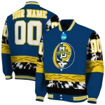 custom marquette golden eagles circle skull blue black varsity jacket best selling