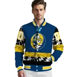 custom marquette golden eagles circle skull blue black varsity jacket best selling