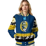 custom marquette golden eagles circle skull blue black varsity jacket best selling