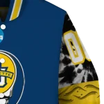 custom marquette golden eagles circle skull blue black varsity jacket best selling