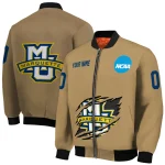custom marquette golden eagles claw effect beige bomber jacket best selling