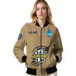 custom marquette golden eagles claw effect beige bomber jacket best selling