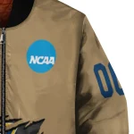 custom marquette golden eagles claw effect beige bomber jacket best selling