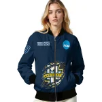 custom marquette golden eagles claw mark blue bomber jacket best selling