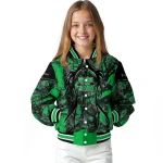 custom marshall thundering herd antlers motif green black varsity jacket best selling