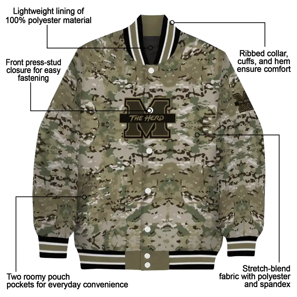 custom marshall thundering herd camouflage abstract camouflage varsity jacket new arrival custom marshall thundering herd camouflage abstract camouflage varsity jacket new arrival