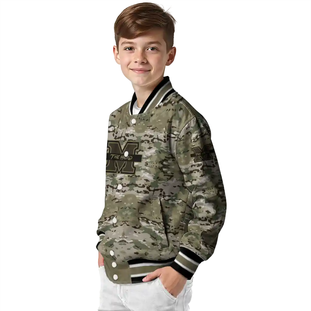 custom marshall thundering herd camouflage abstract camouflage varsity jacket trendy custom marshall thundering herd camouflage abstract camouflage varsity jacket trendy