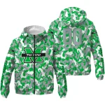 custom marshall thundering herd camouflage mashup green windbreaker jacket best selling