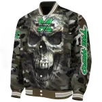 custom marshall thundering herd camouflage skull camouflage varsity jacket best selling