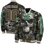 custom marshall thundering herd camouflage skull camouflage varsity jacket best selling