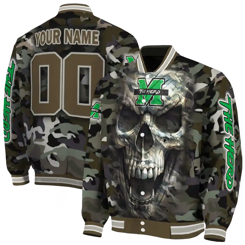 custom marshall thundering herd camouflage skull camouflage varsity jacket fashion forward custom marshall thundering herd camouflage skull camouflage varsity jacket fashion forward