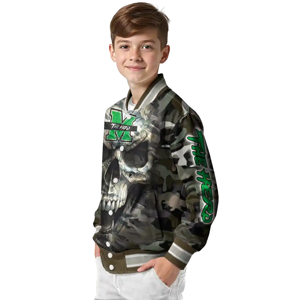custom marshall thundering herd camouflage skull camouflage varsity jacket trendy custom marshall thundering herd camouflage skull camouflage varsity jacket trendy
