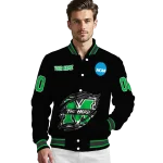 custom marshall thundering herd claw shred black varsity jacket best selling