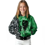 custom marshall thundering herd skull cluster green varsity jacket best selling
