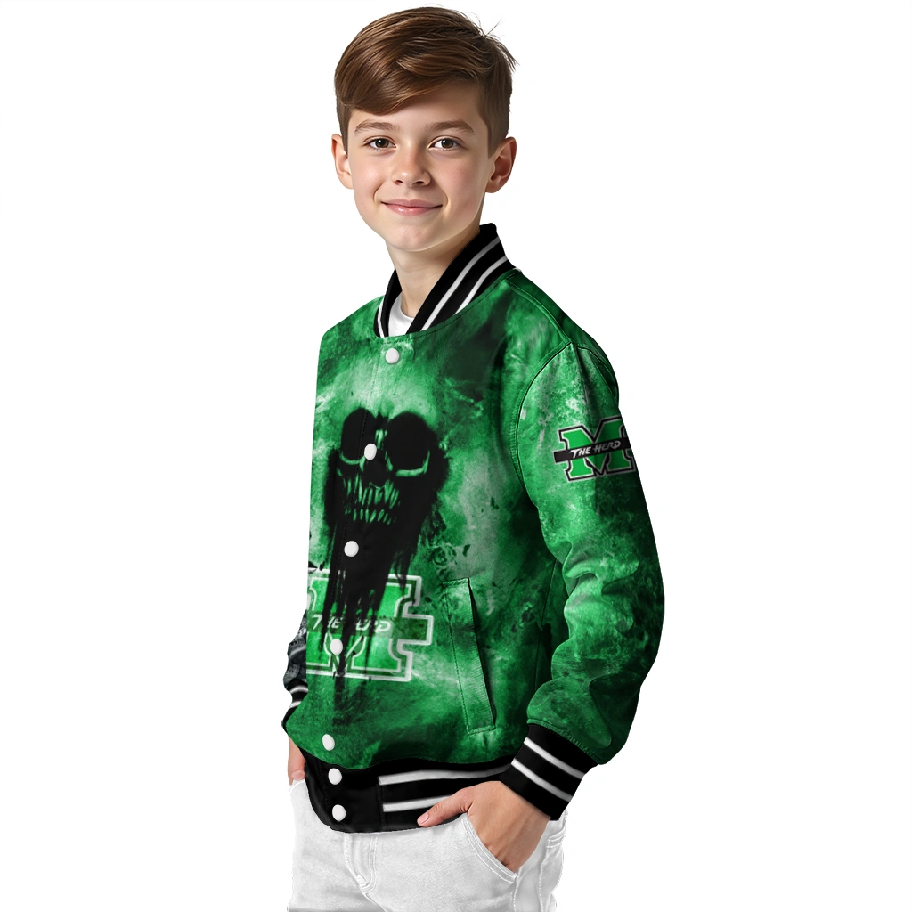 custom marshall thundering herd skull cluster green varsity jacket trendy custom marshall thundering herd skull cluster green varsity jacket trendy