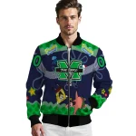 custom marshall thundering herd spongebob playtime green blue bomber jacket best selling