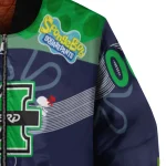 custom marshall thundering herd spongebob playtime green blue bomber jacket best selling