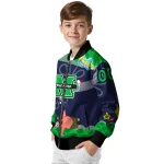 custom marshall thundering herd spongebob playtime green blue bomber jacket best selling
