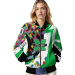 custom marshall thundering herd stars and stripes slashes green bomber jacket best selling