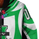 custom marshall thundering herd stars and stripes slashes green bomber jacket best selling